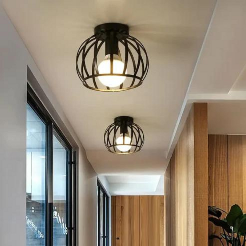 Trendy industriel loftlampe med åbent design - ForgeLight