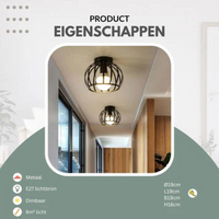 Trendy industriel loftlampe med åbent design - ForgeLight