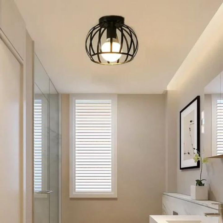 Trendy industriel loftlampe med åbent design - ForgeLight