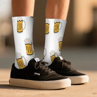 3 pairs of socks with beer mug print – HopfenSocken Oktoberfest 2025