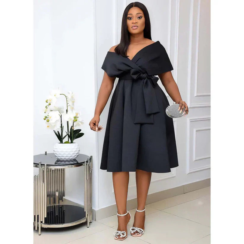 Stylish A-line mini dress with short sleeves – Naila