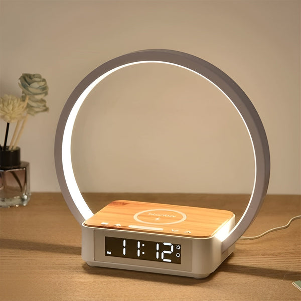Design bedside lamp with charger and gentle wake-up function - LumoRise