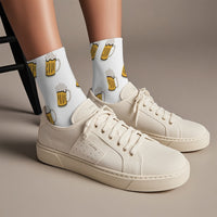 3 pairs of socks with beer mug print – HopfenSocken Oktoberfest 2025