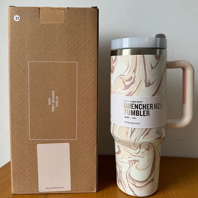 Vaso aislado al vacío con tapa y pajilla – TermoVaso