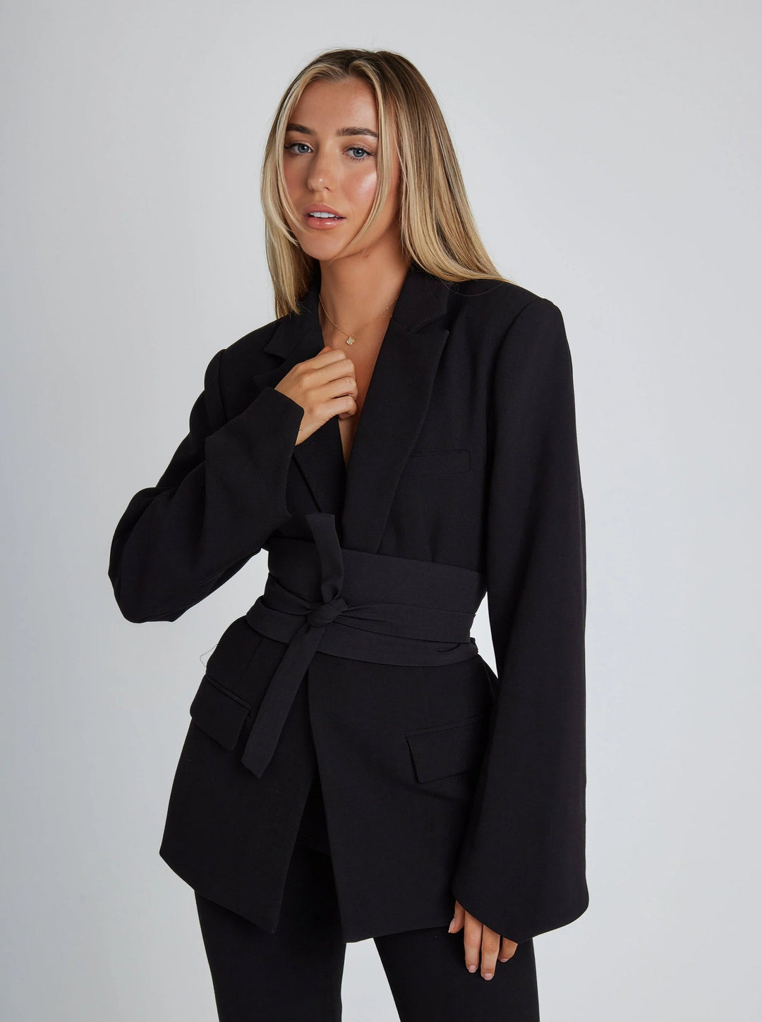 Women's Blazer with Belt – Valeria
