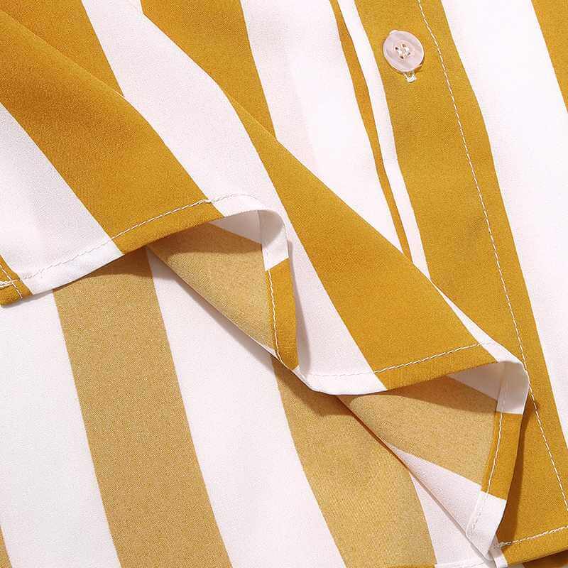 Stylish Men's Summer Set with Stripe Pattern - StripeFresh