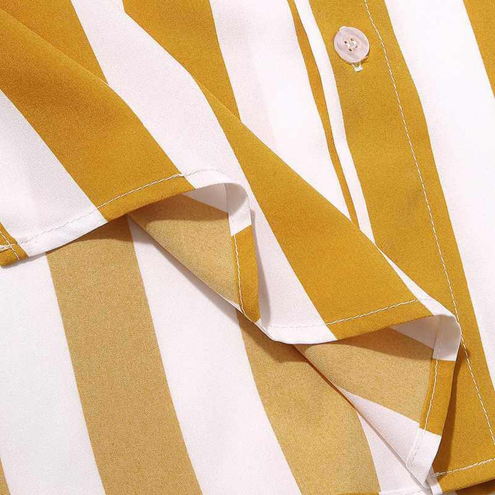 Stylish Men's Summer Set with Stripe Pattern - StripeFresh