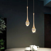 Glass pendant lamp with warm glow - Vetra