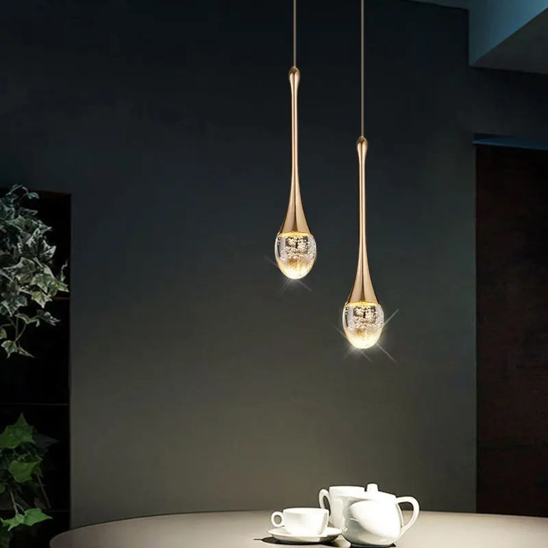 Glass pendant lamp with warm glow - Vetra