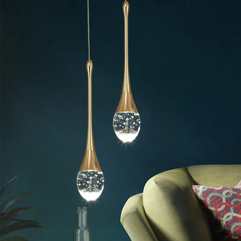 Glass pendant lamp with warm glow - Vetra
