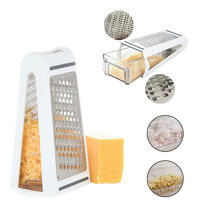 Double-sided kitchen grater with collection container - GratoRasp