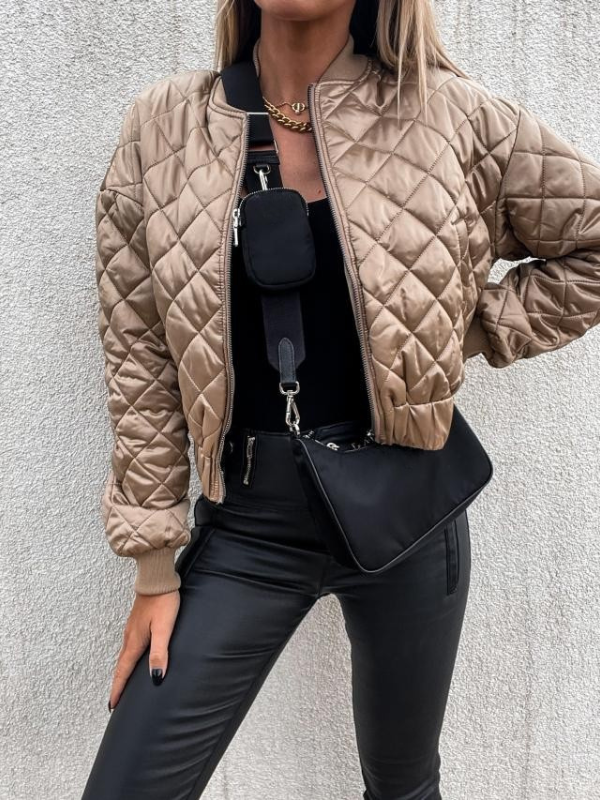 Padded Women's Bomber Jacket with Pockets – Marisa