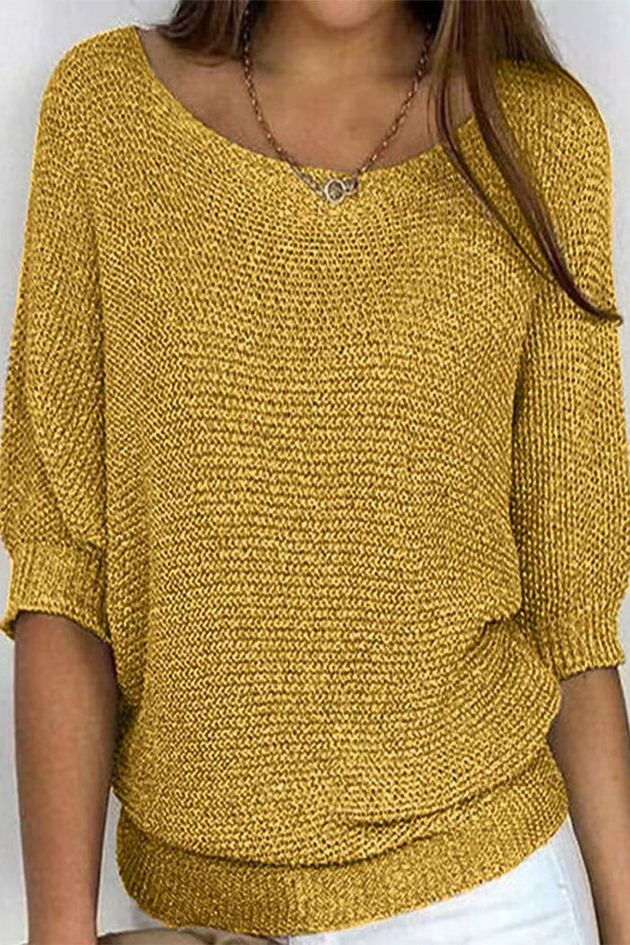Knitted Sweater for Women with Batwing Sleeves and Loose Fit – Mira