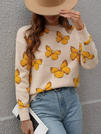 Women's Sweater with Butterfly Pattern – Liora