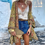 Trendige Boho Damen Strickjacke mit Muster – Elara