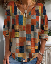 Autumn loose-fitting cotton top – Amira