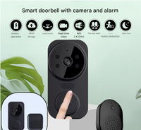 Schwarze smart Wi-Fi dørklokke med kamera – Noctiq