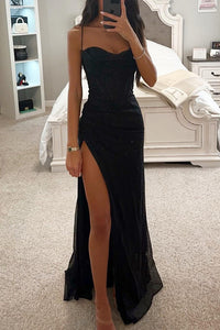 Glamorous Maxi Dress with Sequins and Corset - Celeste