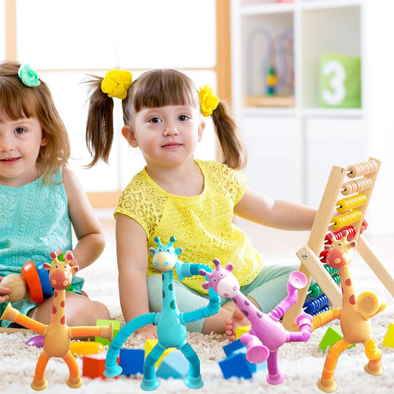 Flexible giraffe toy with suction cup - StretchyGiraffe