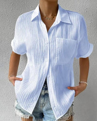 Stylish blouse with short sleeves – Elena