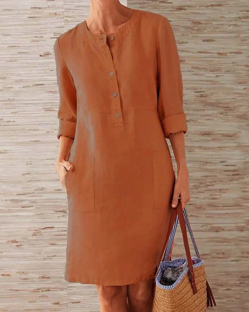 Elegante vestido de verano con botonadura – Allegra