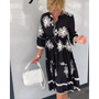 Trendiges Kleid mit Blumenmuster und 3/4-Ärmeln – Elin