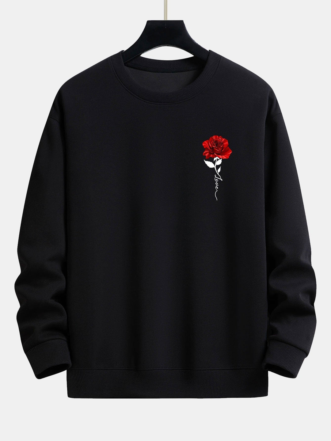 Women's Sweatshirt with Rose Pattern - Amelia