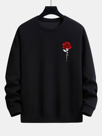 Women's Sweatshirt with Rose Pattern - Amelia