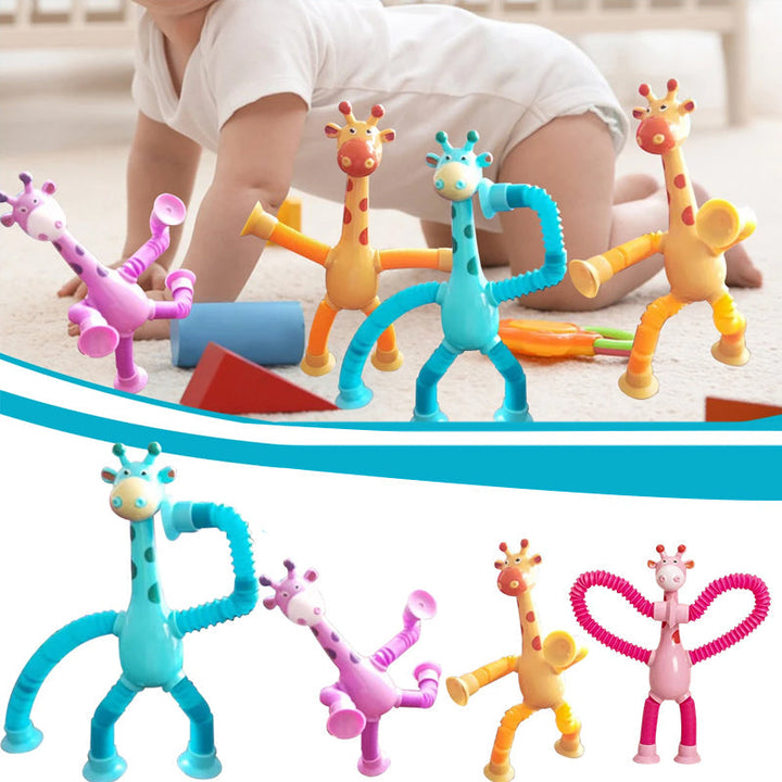 Flexible giraffe toy with suction cup - StretchyGiraffe