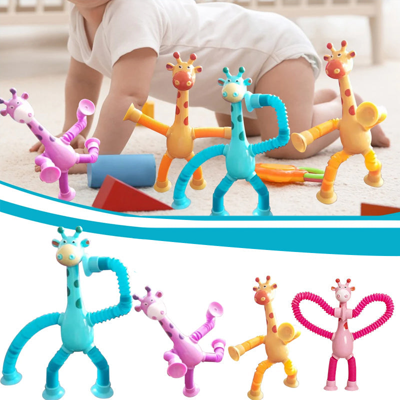 Flexible giraffe toy with suction cup - StretchyGiraffe
