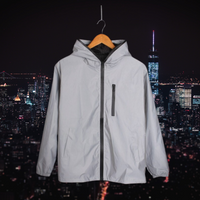 Chaqueta de abrigo para mujer moderna reflectante con efecto 3M – Leona