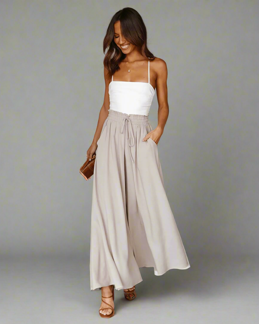 Light Women's Summer Pants with High Waist – Mira