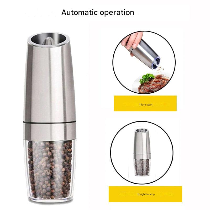 Electric Gravity Induction Pepper Mill with LED Light – Gravina