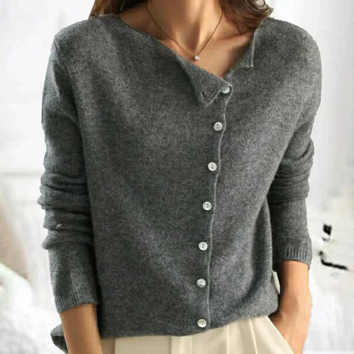 Damen Herbst-Cardigan mit Knopfleiste – Lorina