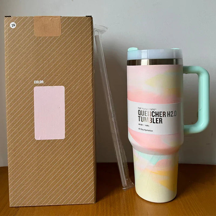 Vaso aislado al vacío con tapa y pajilla – TermoVaso