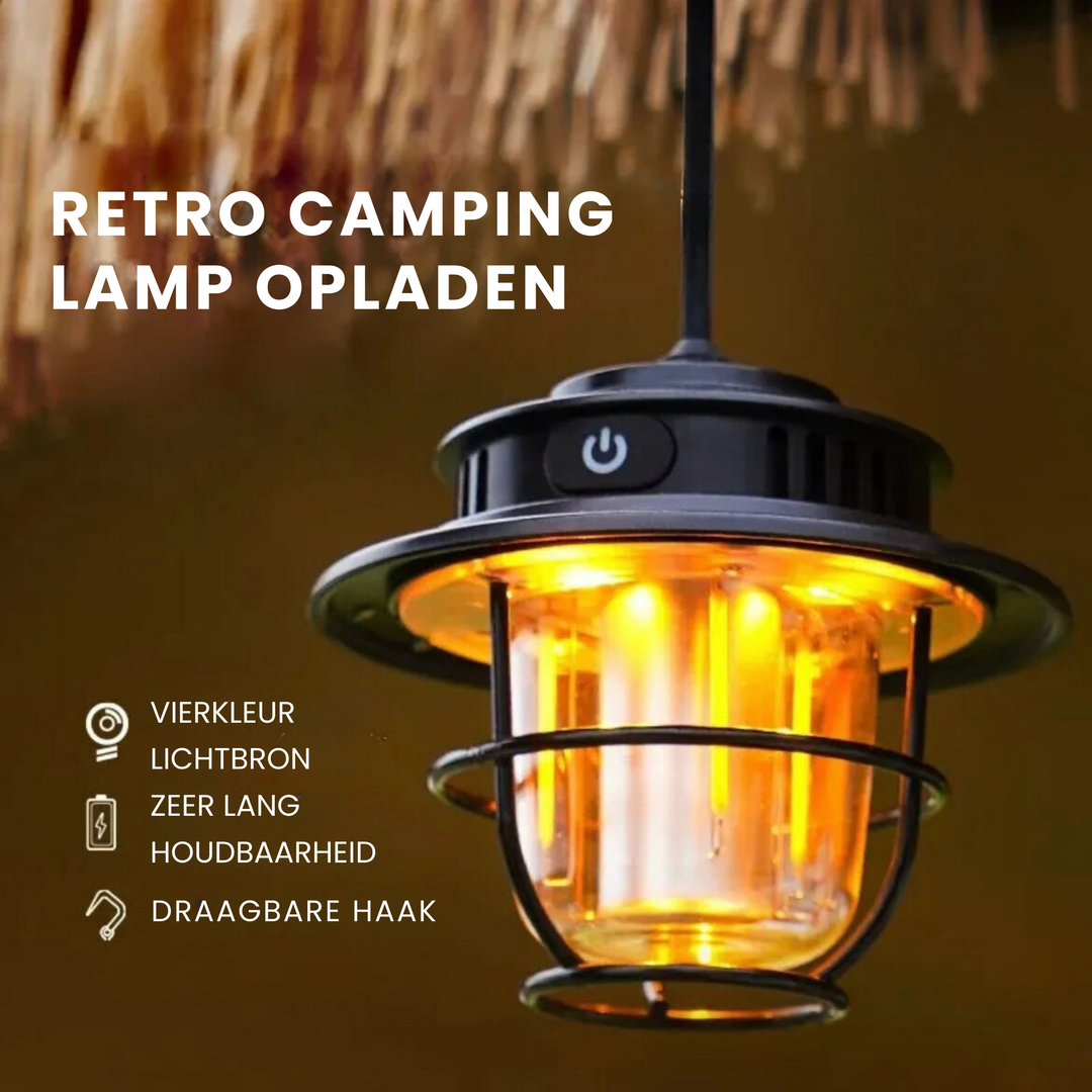 Bærbar LED-campinglampe – VintaGlow