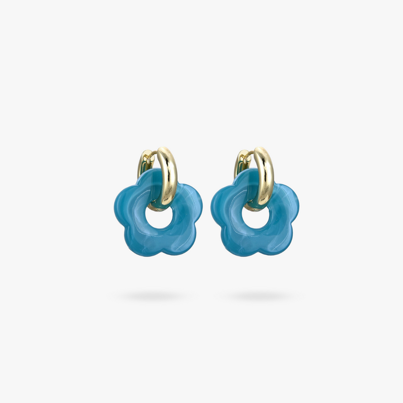 Gold-plated Flower Earrings - Valeria