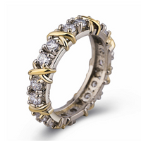 Anillo cruzado Platin Liebe - Auryn