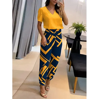 Trendy women's jumpsuit with short sleeves & wide legs – Alina