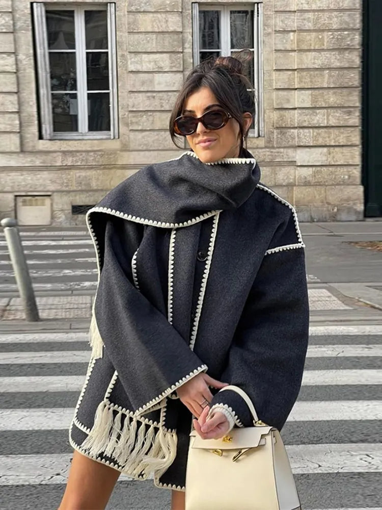 Women's long wool coat for autumn – Amelie