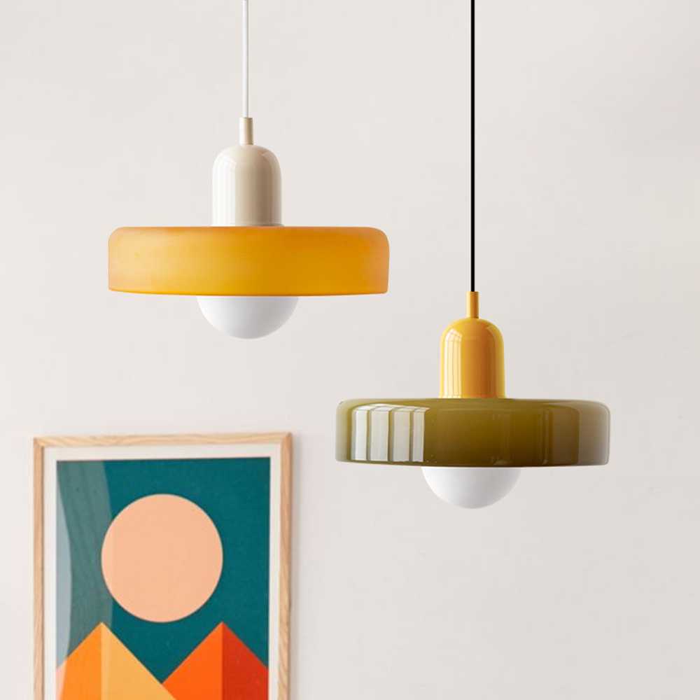 Lámpara colgante colorida estilo Bauhaus - StiloGlas