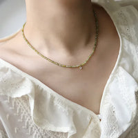 Olive Green Cubic Zirconia Necklace – Celeste