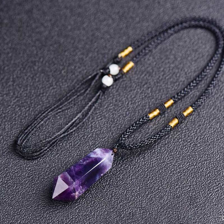 Natural Crystal Amethyst Healing Necklace – Lyra
