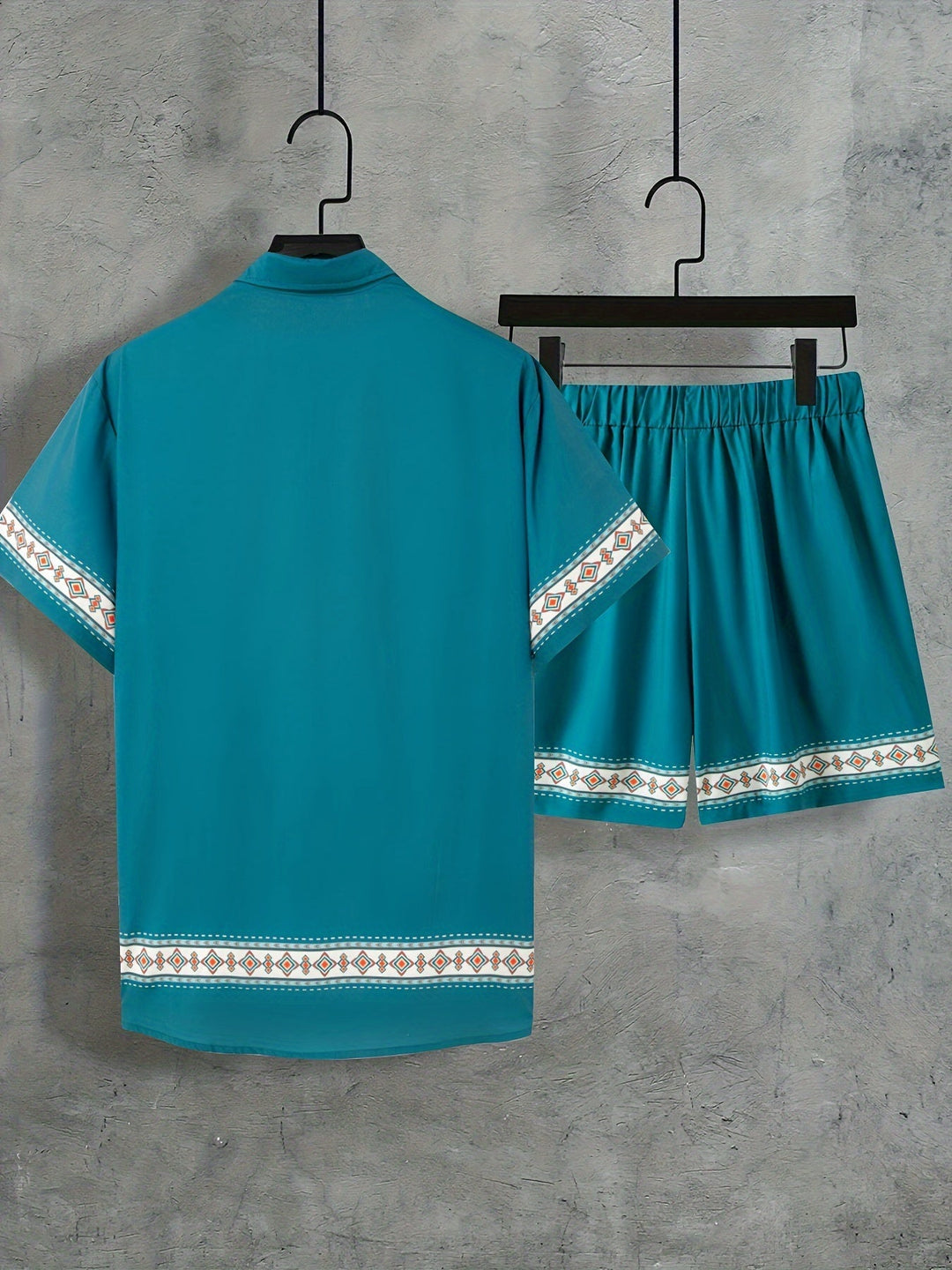 Boho Summer Set Men Two-Piece Shirt and Shorts Relaxed - Malik