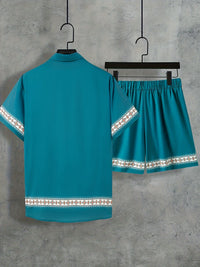 Boho Summer Set Men Two-Piece Shirt and Shorts Relaxed - Malik
