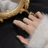 Anillo de cadena con hexagrama dorado – Lyra