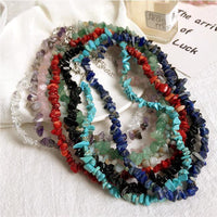 Stylishly Shaped Polished Crystal Necklace - Lina