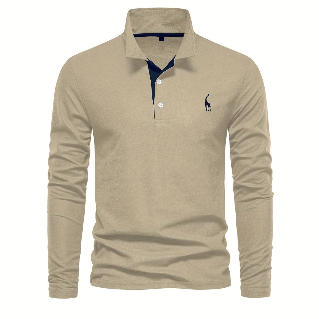 Polo cómodo para hombre con mangas largas