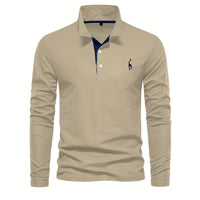 Polo cómodo para hombre con mangas largas