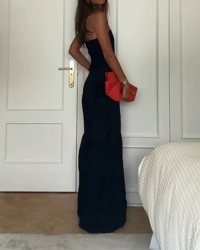 Schulterfreier & Stilvoller Damen Jumpsuit für jeden Anlass – Elina
